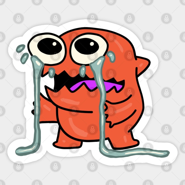 Ugly Crying Monster Sticker by wildjellybeans